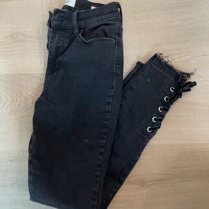 Black Pacsun lace tied jeans